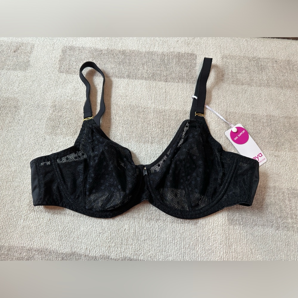 Freya Starlight Side Support Balcony Bra Black NWT (Size 38D)